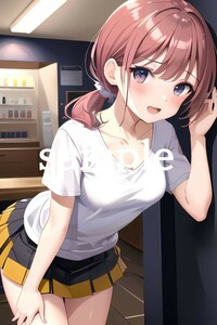 No.A-1090【全て1点もの】A4サイズ 美女ポスター 高品質光沢紙 イラスト アート コスプレ セクシー 水着 制服 下着 美女 巨乳 美乳 美尻