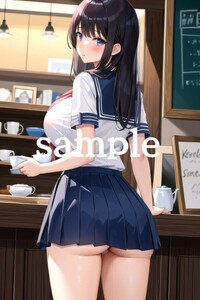 No.A-1448【全て1点もの】A4サイズ 美女ポスター 高品質光沢紙 イラスト アート コスプレ セクシー 水着 制服 下着 美女 巨乳 美乳 美尻