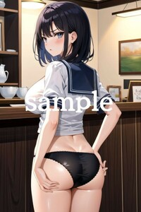 No.A-1437【全て1点もの】A4サイズ 美女ポスター 高品質光沢紙 イラスト アート コスプレ セクシー 水着 制服 下着 美女 巨乳 美乳 美尻