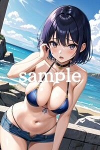 No.A-1553【全て1点もの】A4サイズ 美女ポスター 高品質光沢紙 イラスト アート コスプレ セクシー 水着 制服 下着 美女 巨乳 美乳 美尻