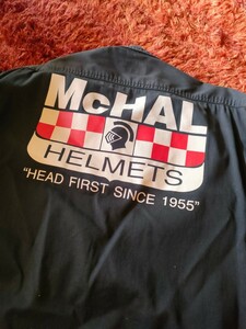  42 ウエスタンシャツ モーターサイクル McHAL HELMETS マックホール ヘルメット★黒 半袖 -シャツ 