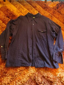 42 BLACK SIGN 長袖/コットン//ブラックサイン ロカビリー 紫 長袖シャツ ワークシャツ