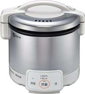  city gas Rinnai home use gas rice cooker 0.54L 0.5~3.ja- attaching RR-030VQ(W) grayish white 