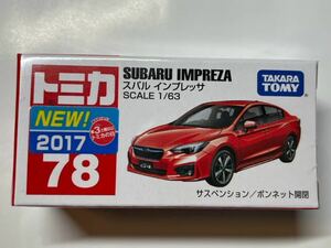 ★☆トミカ　No.78 スバル インプレッサ 新車シール付き☆★