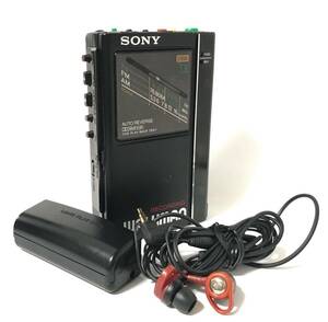 [極美品][美音][整備品] SONY ウォークマン WM-F404 電池ボックス、イヤホン(audio-technica)付き (カセット 再生/録音、ラジオAM/FM)