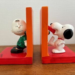 スヌーピー　PEANUTS チャーリーブラウン　ブックエンド　本立て