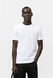 ZARA ベーシックスリムフィットTシャツ 半袖 L /ホワイト 白