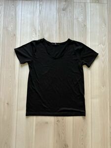 カンビオ CAMBIO Tシャツカットオフ 半袖 無地T 【Lサイズ】 ブラック黒 カットソー メンズ