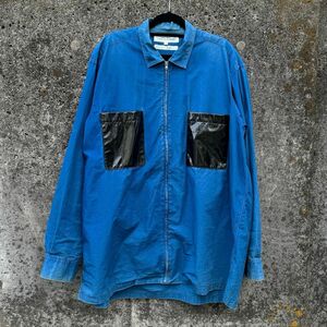 COMME DES GARCONS SHIRT ジップシャツ レザーポケット