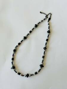 Art hand Auction Lelian stone and silver bead necklace, Handmade, Accessories (for women), necklace, pendant, choker