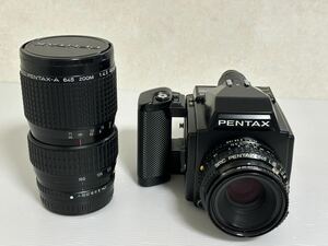  Pentax PENTAX 645 lens L.S 75mm 1:2.8, 80-160mm 2 pcs set medium size film camera 