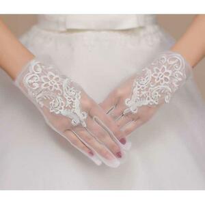weting glove Short glove embroidery manner race wedding glove 