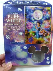ジグソーパズル ジャスミン Disney プリンセス 恋の魔法にのって　ピュアホワイト　純白 テンヨー USED　ジャンク