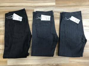 【新品3本セット5.8万】Calvin Klein カルバンクライン ストレッチパンツ W29 73cm ブラック/グレーブラック/ヘリンボーン柄 ボトムス