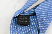 フランクリンミルズ ブランド ネクタイ ストライプ柄 ドット シルク 日本製 PO メンズ ブルー FRANKLIN MILLS_画像5