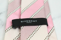 ジバンシィ ブランド ネクタイ ストライプ柄 シルク イタリア製 PO メンズ ピンク GIVENCHY_画像4