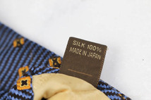 ポールスチュアート ブランド ネクタイ 小紋柄 ボーダー柄 シルク 日本製 PO メンズ ブルー PAUL STUART_画像5