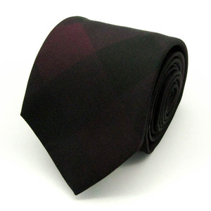  Person's бренд галстук в клетку .. рисунок шелк сделано в Японии PO мужской черный PERSONS