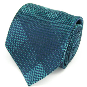  Benetton brand necktie check pattern .. pattern silk PO men's navy BENETTON