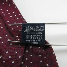 シンプルフレーズクラバット ブランドネクタイ ドット柄 PO メンズ ワインレッド SIMPLE PHRASE CRAVAT_画像5