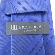 ブリックハウス ブランド ネクタイ ストライプ柄 シルク PO メンズ ブルー BRICK HOUSE_画像4