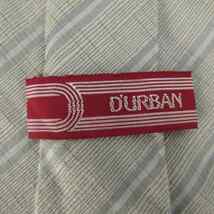 ダーバン ブランド ネクタイ ストライプ柄 格子柄 シルク PO メンズ ライトグレー Durban_画像4