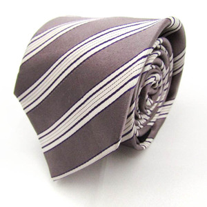  Person's бренд галстук полоса рисунок шелк PO мужской серый PERSONS