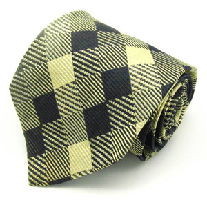  Gherardini бренд галстук в клетку .. рисунок шелк PO мужской желтый GHERARDINI