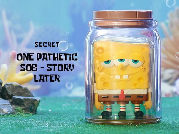 【未開封】popmart SpongeBob ライフ トランジションズ シリーズ secert One Pathetic Sob-Story Later 送料無料