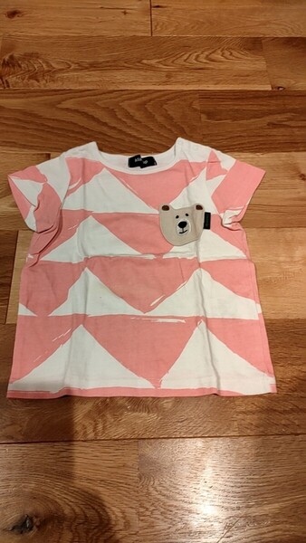 kladskap 80センチ ナルミヤ 綿100% 赤ちゃん ベビー 半袖 Tシャツ 洗いがえ お出かけ 保育園 クマさんポケット