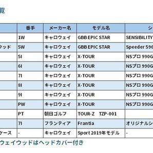 ★豪華セット★キャロウェイGBB EPIC STAR・X TOURアイアン ほか色々◆ドラコン仕様特別シャフト＆人気高級シャフト装着！の画像2