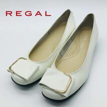 【未使用】REGAL リーガル　ウェッヂヒール　モチーフ　国産　本革_画像1