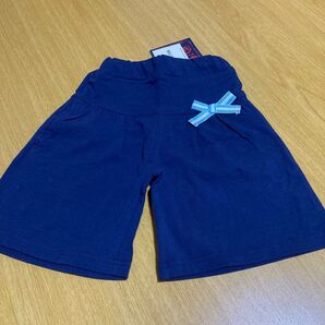新品 ボブソン ハーフパンツ 80 ズボン リボン タグ付き 紺色 女の子 キムラタン