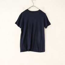 45アールピーエム R45RPM *シルク半袖ニットTシャツ*3クルーネック紺ネイビートップスプルオーバー(1-2404-151)【10E42】_画像2