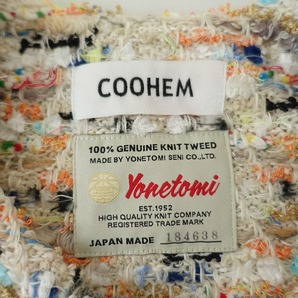 コーヘン Coohem×ヨネトミ YONETOMI *ラメ入りツイードニットジャケット*Lアウター羽織りカーディガン米富(jk1-2404-222)【50E42】の画像9