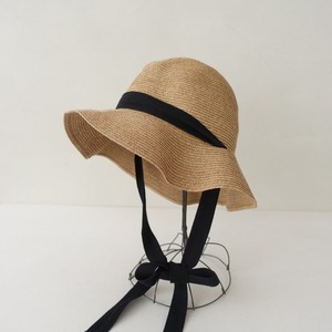 【定価2.1万】マチュアーハ mature ha. *BOXED HAT 7cm brim garden ribbon ボックスハット*天然素材麦わら(ha84-2404-97)【60E42】