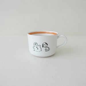 【美品】イイホシユミコ yumiko iihoshi×香蘭社*koharu Snoopy マグ オレンジ*食器コップ【陶器】(wa87-2404-42)【80E42】