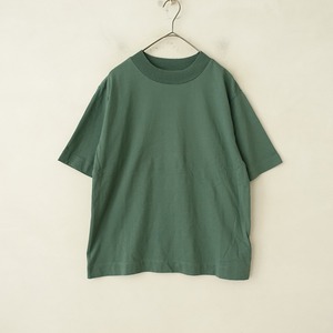 【2023】マーガレットハウエル MHL. MARGARET HOWELL MHL. *リブネックコットンTシャツ*2カットソー緑(1-2404-354)【90E42】