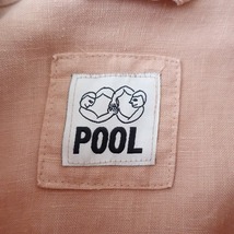 プール POOL *アトリエシャツワンピース*ONEピンク系ギャザー長袖ロングスリーブリネン麻IDEE(33-2404-548)【41E42】_画像6