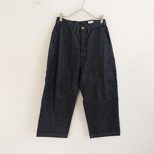  Phil mamFIRMUM * Denim wide pants *XS jeans ji- bread long plain indigo navy (m33-2404-511)[41E42]