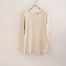 【美品/2023SS】アトリエナルセ atelier naruse *コットンstandardカットソー/長袖*40Tシャツボートネック(2-2404-514)【51E42】_画像1