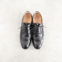 【現行品】チャーチ CHURCH’S *Burwood ウイングチップレースアップシューズ 37.5/23.5*ブラック黒レザー(ksh88-2404-162)【71E42】_画像2