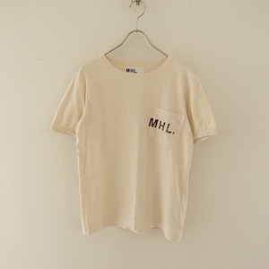 【メンズ】マーガレットハウエル MHL. MARGARET HOWELL MHL.*PRINTED COTTON JERSEY Tシャツ*Sポケットロゴ(2-2404-570)【71E42】