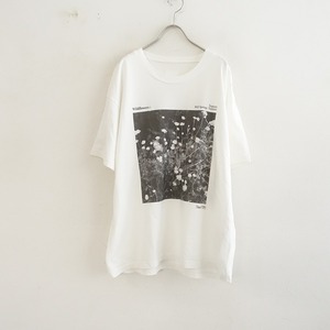 【2023SS/定価2.6万】トゥジュー TOUJOURS *コットンフォトプリントTシャツ*Fカットソー白ホワイトトップス(1-2404-553)【91E42】