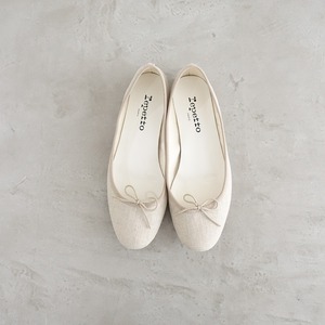 【美品/定価3.4万】レペット repetto *Cendrillon バレエシューズ 39/24*フラットパンプスベージュリネン(sh10-2405-5)【02E42】