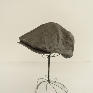 reta-Retter *linen hunting cap hat * hat dark gray flax cloth unisex sunshade (ha84-2404-183)[32E42]