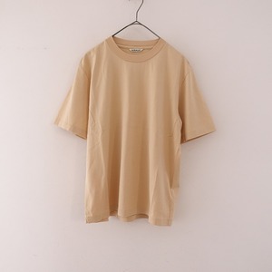 【定価1.3万】オーラリー AURALEE *ORGANIC COTTON HIGH GAUGE JERSEY TEE*1クルーネックオレンジベージュ(2-2404-632)【72E42】