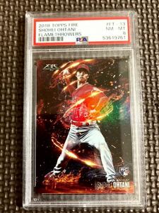 大谷翔平ルーキーカード★2018 topps fire flame throwers★RC★PSA鑑定済