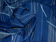 お仕立て上がり 化繊 絽織　着物 抽象柄 小紋　単衣仕立て 良品 _画像7