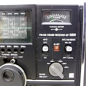 e11621 SONY ICF-5800 ソニー スカイセンサー ラジオ FMのみOK 通電確認済 ジャンク品の画像3
